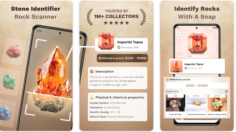 Stone Identifier: RockHunt mobile app